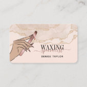 wax zwarte roze vrouw handwastechnicus busje visitekaartje (Voorkant)