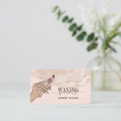 wax zwarte roze vrouw handwastechnicus busje visitekaartje (Staand voorkant)