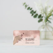 wax zwarte roze vrouw handwastechnicus busje visitekaartje (Staand voorkant)