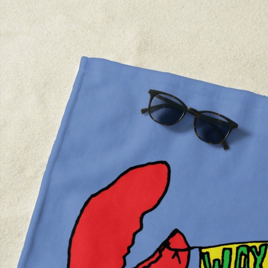 Waxbabe Crab Banner Logo Beach Towel Strandlaken (In situ)