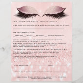 Waxdepletie Liability Waiver Release Roze Flyer (Achterkant)