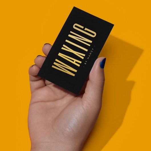 Waxen Zwart en Goud Visitekaartje