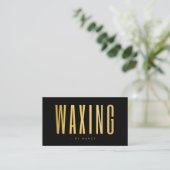 Waxen Zwart en Goud Visitekaartje (Staand voorkant)
