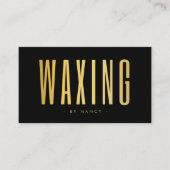 Waxen Zwart en Goud Visitekaartje (Voorkant)