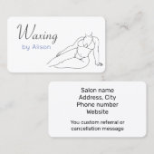 Waxestheticus Visitekaartje (Voorkant / Achterkant)