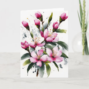 Waxflower - Watercolor bloemen Kaart