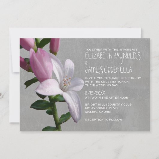 Waxflower Wedding-uitnodigingen Kaart (Voorkant)