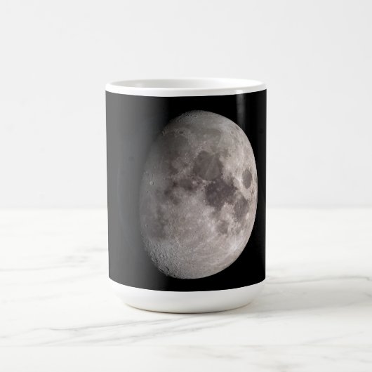 Waxgibbous moon fase NASA afbeeldingen Magische Mok (Midden)