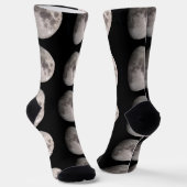 Waxgibbous moon fase NASA afbeeldingen Sokken (Gebogen)