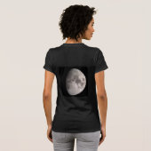 Waxing and waning gibbous moon black t-shirt (Achterkant volledig)