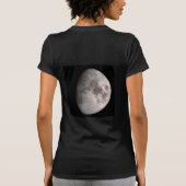 Waxing and waning gibbous moon black t-shirt (Achterkant)