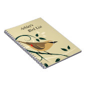 Waxing Bird List Journal Notitieboek (Rechterzijde)