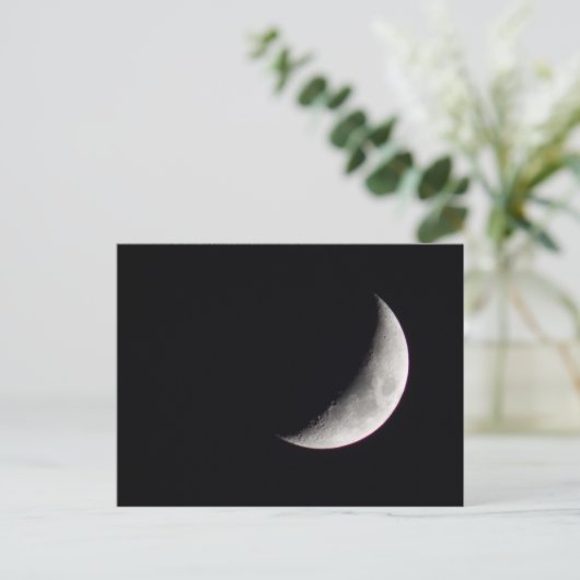 Waxing Crescent Moon Briefkaart (Staand voorkant)