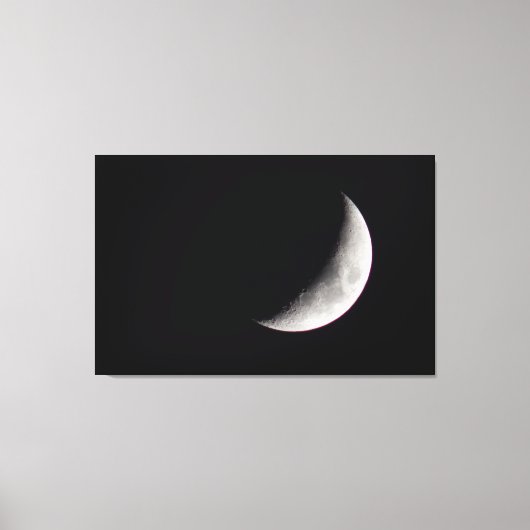 Waxing Crescent Moon Canvas Afdruk (Voorkant)
