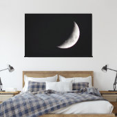 Waxing Crescent Moon Canvas Afdruk (Insitu (Slaapkamer))