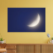 Waxing Crescent Moon Canvas Afdruk (Insitu (Woonkamer))