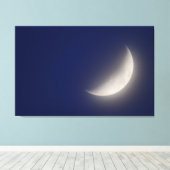 Waxing Crescent Moon Canvas Afdruk (Insitu (Houten vloer))