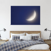 Waxing Crescent Moon Canvas Afdruk (Insitu (Slaapkamer))