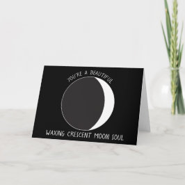 Waxing Crescent MOON Phase Wenskaart Kaart