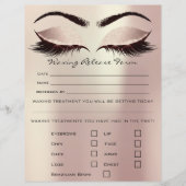 Waxing Depilation Liability Waiver Release Blush Flyer (Voorkant)