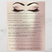 Waxing Depilation Liability Waiver Release Blush Flyer (Achterkant)