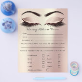 Waxing Depilation Liability Waiver Release Blush Flyer (Enkel)