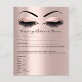 Waxing Depilation Liability Waiver Release Eyes Flyer (Voorkant)