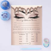 Waxing Depilation Liability Waiver Release Form 1 Flyer (Enkel)