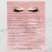 Waxing Depilation Liability Waiver Release Form Flyer (Achterkant)