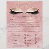 Waxing Depilation Liability Waiver Release Form Flyer (Voorkant)