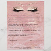 Waxing Depilation Liability Waiver Release Form Flyer (Achterkant)