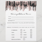 Waxing Depilation Liability Waiver Release Form Flyer (Voorkant)