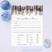 Waxing Depilation Liability Waiver Release Form Flyer (Enkel)