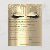 Waxing Depilation Liability Waiver Release Form Flyer (Achterkant)