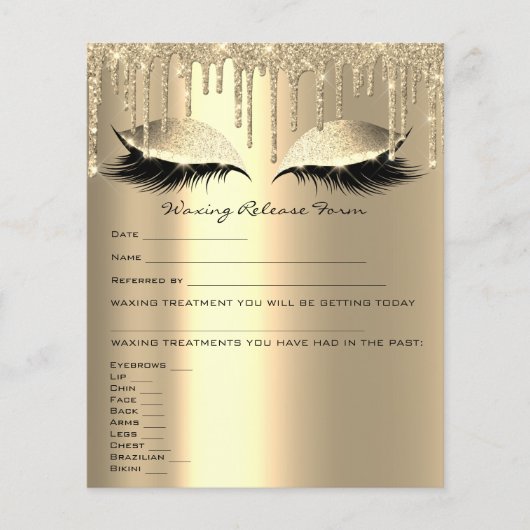 Waxing Depilation Liability Waiver Release Form Flyer (Voorkant)