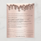 Waxing Depilation Liability Waiver Release Form Flyer (Achterkant)