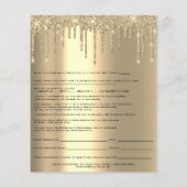 Waxing Depilation Liability Waiver Release Form Flyer (Achterkant)