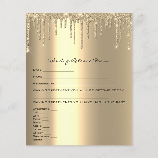 Waxing Depilation Liability Waiver Release Form Flyer (Voorkant)