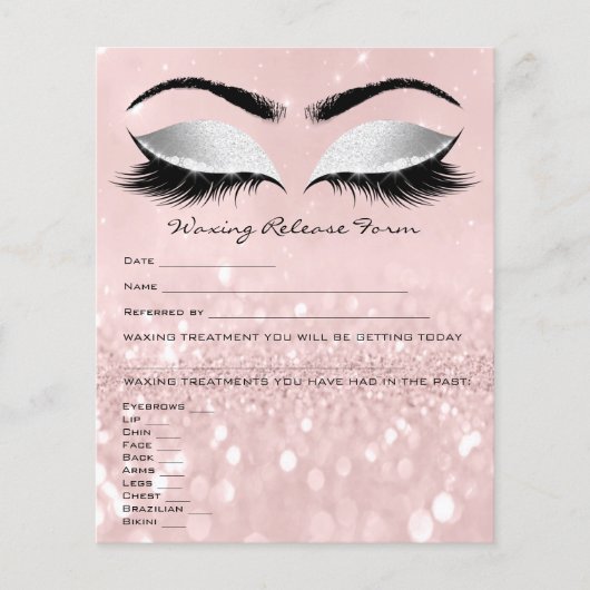 Waxing Depilation Liability Waiver Release Form Flyer (Voorkant)