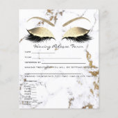 Waxing Depilation Liability Waiver Release Marble Flyer (Voorkant)