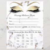 Waxing Depilation Liability Waiver Release Marble Flyer (Voorkant)
