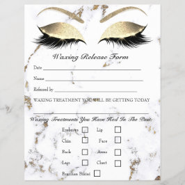 Waxing Depilation Liability Waiver Release Marble Flyer