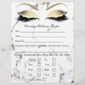 Waxing Depilation Liability Waiver Release Marble Flyer (Voorkant)