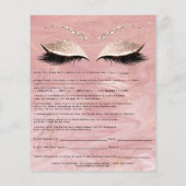 Waxing Depilation Liability Waiver Release Marble Flyer (Achterkant)