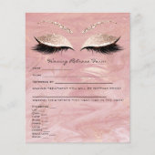 Waxing Depilation Liability Waiver Release Marble Flyer (Voorkant)