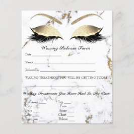 Waxing Depilation Liability Waiver Release Marble Flyer