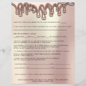 Waxing Depilation Liability Waiver Release Pearly Flyer (Achterkant)