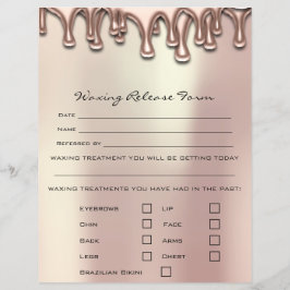 Waxing Depilation Liability Waiver Release Pearly Flyer