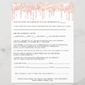 Waxing Depilation Liability Waiver Release White Flyer (Achterkant)