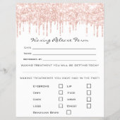 Waxing Depilation Liability Waiver Release White Flyer (Voorkant)